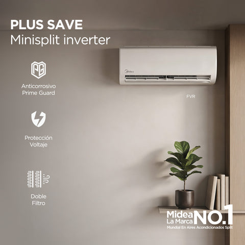 Minisplit Forest Plus Save Inverter Midea, 1 Ton, Frío.