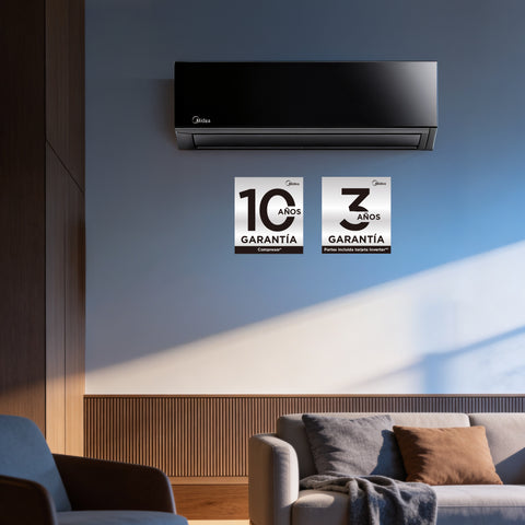 Minisplit Inverter 110V SEER 20 de 1 Ton Frío Calor Negro