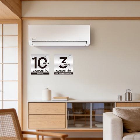 Minisplit Midea 12,000 BTU´s Frío/Calor 115V Inverter