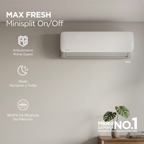 Minisplit Midea Max Fresh On Off, 2 Ton, Sólo Frío, 220V