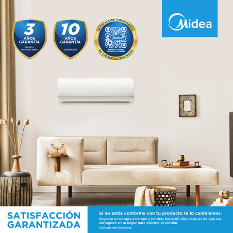 Minisplit Midea EcoSaver-32 Inverter SEER 18 2 Toneladas Frío Calor 220V