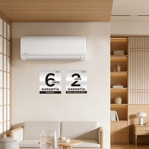 Minisplit Midea Inverter SEER 17, 3 Ton, Frío/ Calor, 220V
