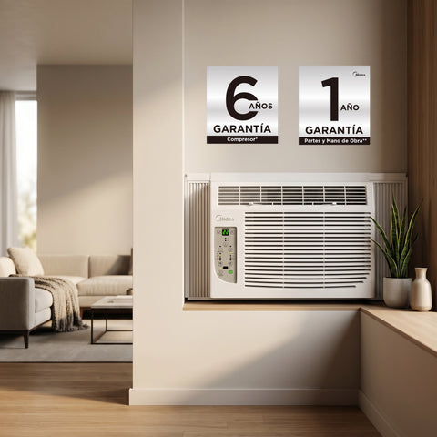 Aire Acondicionado Ventana Midea ECO, 5,000 BTU/h, Frío 110v