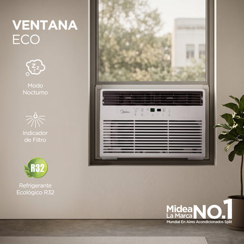 AIRE ACONDICIONADO MIDEA VENTANA 3/4TON SOLO FRIO BLANCO