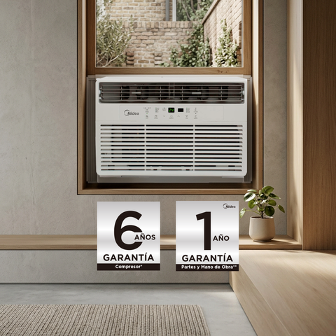 AIRE ACONDICIONADO MIDEA VENTANA 3/4TON SOLO FRIO BLANCO