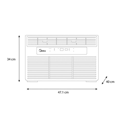 AIRE ACONDICIONADO MIDEA VENTANA 3/4TON SOLO FRIO BLANCO