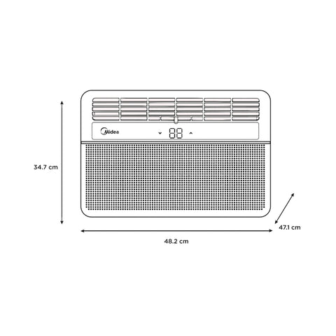 Aire Acondicionado Midea Ventana Inverter 10,000 BTU Frio-Calor 115V