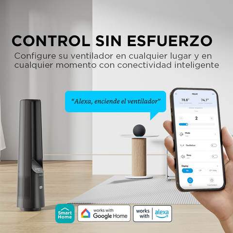 Ventilador Midea de Torre sin aspas 40¨ Negro
