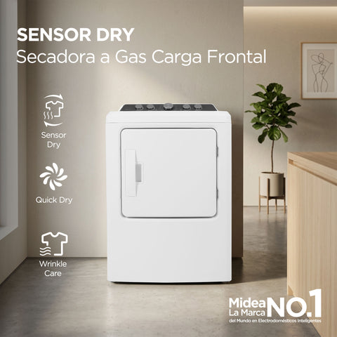 Secadora de gas Midea Sensor Dry 23Kg Blanca