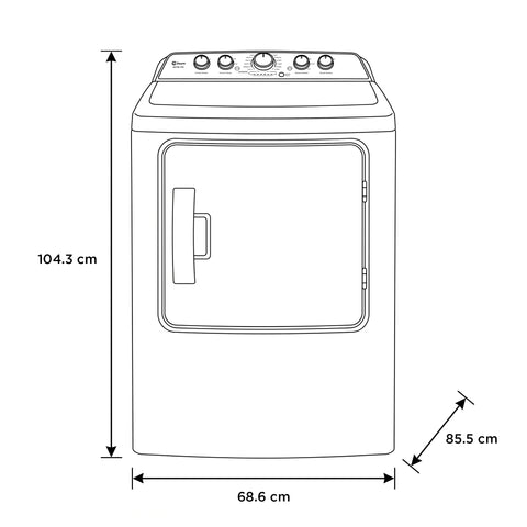 Secadora de gas Midea Sensor Dry 23Kg Blanca