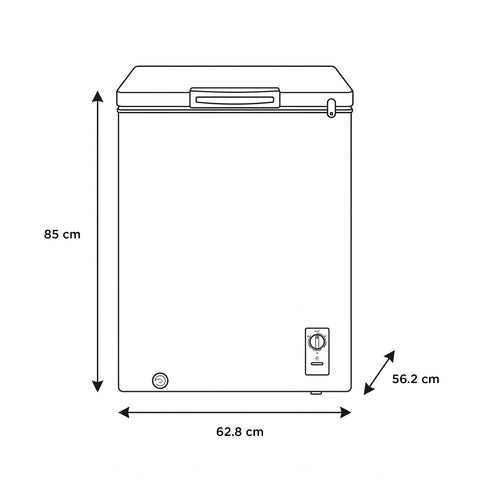 Congelador Refrigerador Midea 5 Pies MDRC205FZM01 Blanco