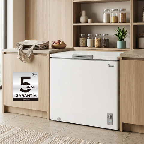 Congelador Midea Triple Cooling System Blanco 7 Pies Cúbicos