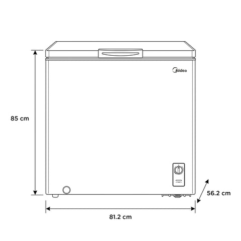 Congelador Midea Triple Cooling System Blanco 7 Pies Cúbicos