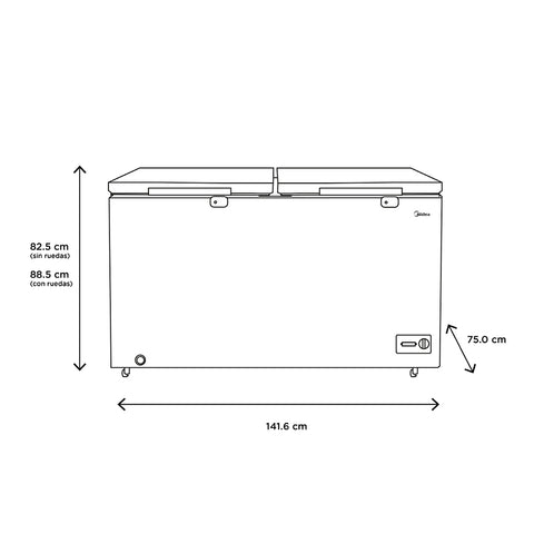 Congelador Midea Triple Cooling System Blanco 15 P3