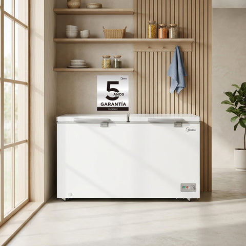Congelador 15 Pies Midea Triple Cooling System Blanco