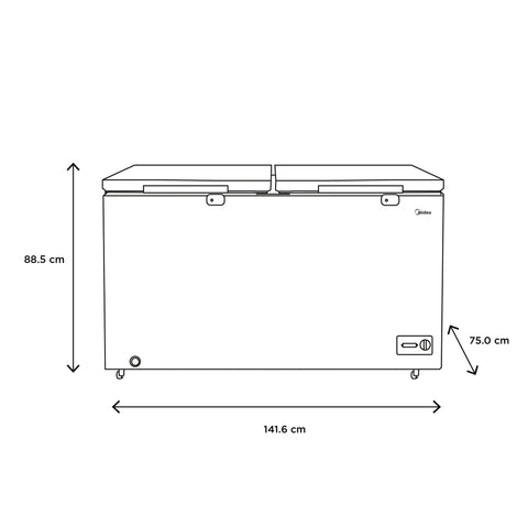 Congelador 15 Pies Midea Triple Cooling System Blanco