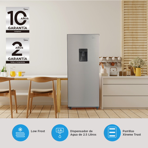 Refrigerador Midea 7 Pies Cúbicos 190 L Light Silver Low Frost
