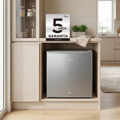 FRIGOBAR MIDEA MDRD86FGM50 46 LT 2 PIES PLATA gris 1
