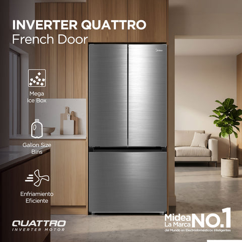 Refrigerador Midea 19 pies FrenchDoor Inox