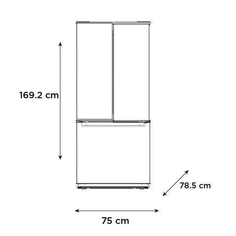 Refrigerador Midea 19 pies FrenchDoor Inox