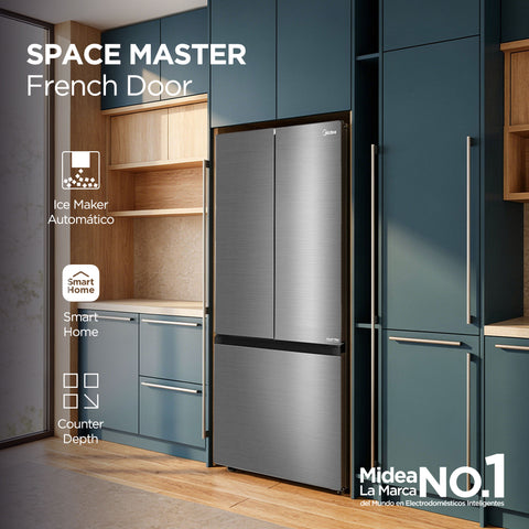 Refrigerador Midea French Door SpaceMaster 23 Pies Negro