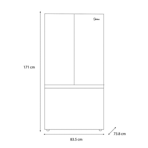 Refrigerador Midea French Door SpaceMaster 23 Pies Negro