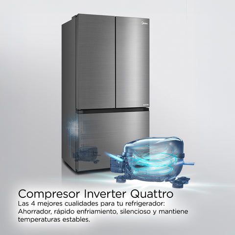 Refrigerador Midea French Door SpaceMaster 23 Pies Negro
