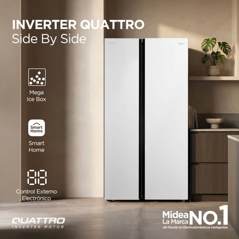 Refrigerador Side By Side Inverter Quattro Glass Door 20 P