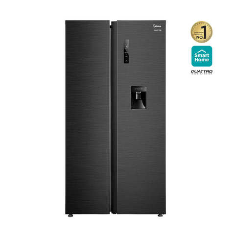 Refrigerador Midea Side by Side Inverter Jazz Black 20 Pies