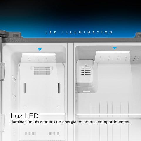 Refrigerador Automático Midea Side By Side inverter  20 P
