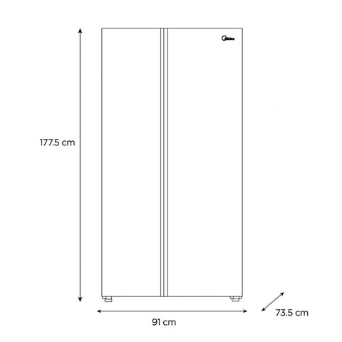 Refrigerador Side by Side Basalt Gray 25 Pies cúbicos