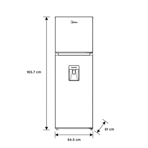 Refrigerador Automático Midea Top Mount Silver 10 Pies