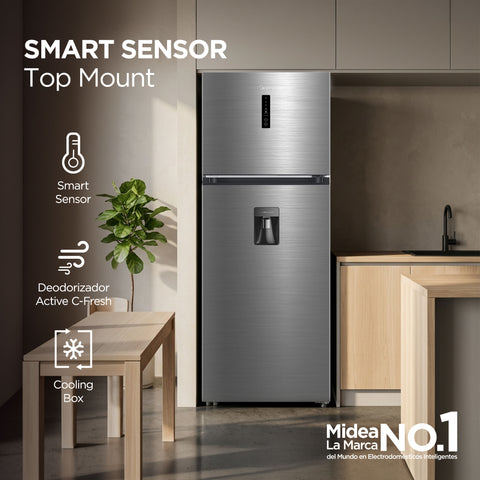 Refrigerador Midea 17 Pies Acero Inoxidable con Despachador