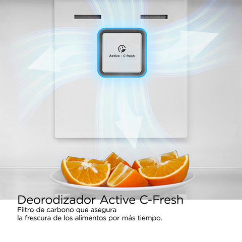 Refrigerador Midea Top Mount 12 Pies Negro Inverter Quattro