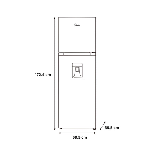 Refigerador Midea Top Mount Inverter Quattro 12 Pies