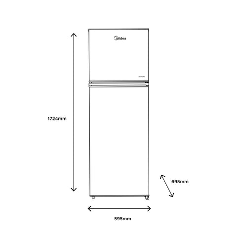 Refrigerador Top Mount 12 pies Midea Inverter Quattro Lake Silver