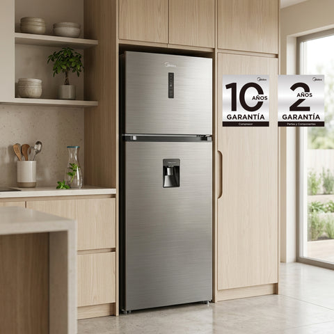 Refrigerador Midea 15 Pies Silver con Despachador