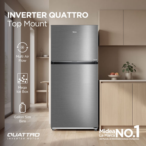 Refrigerador Top Mount Inverter Quattro Bru Steel 20 Pies