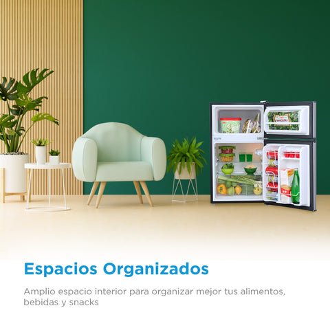 Frigobar dos puertas 3.1 Pies Cúbicos Midea MDRT87CCDLS