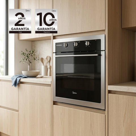 Horno empotrable Midea 24" de gas gris