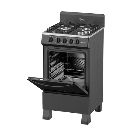 Estufa de piso Midea con copete 20" MasterCook Negra