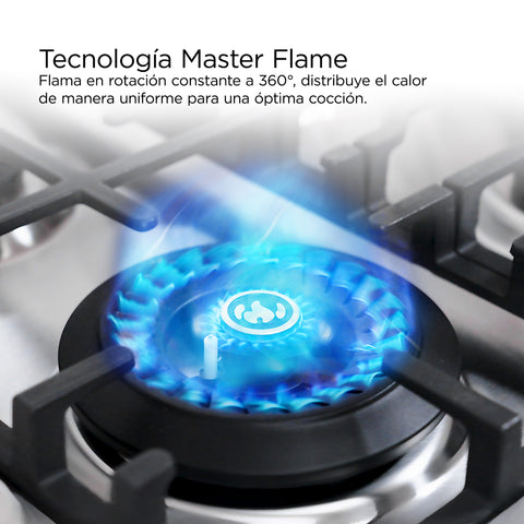 Estufa de piso Midea con copete 30" MASTER COOK Plus Negra