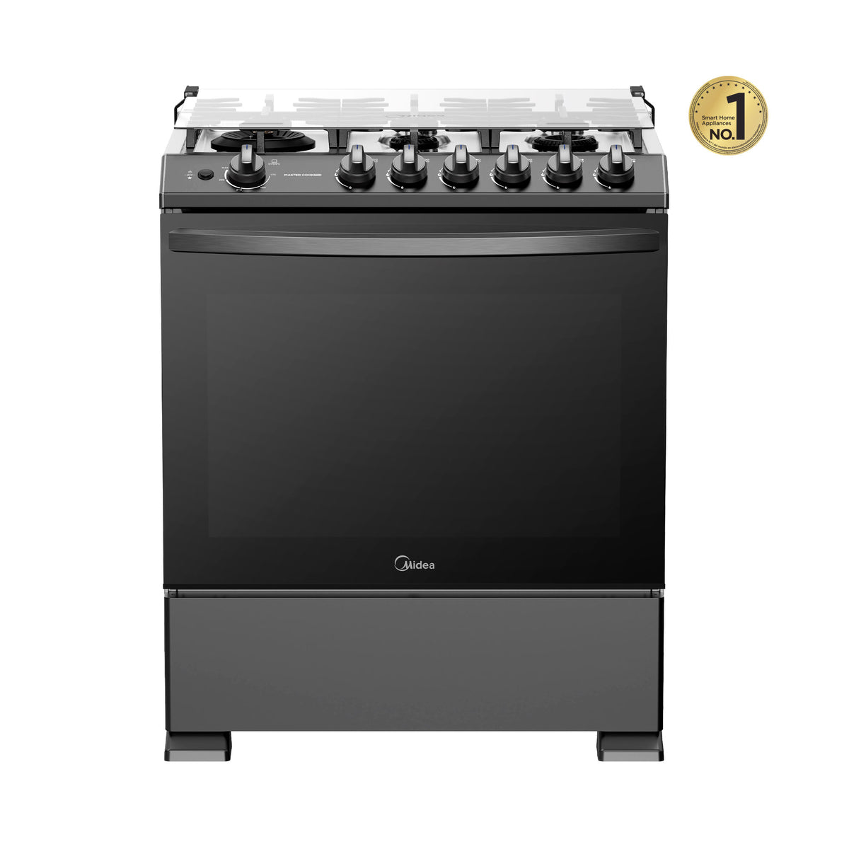 Estufa de piso Midea con capelo 30¨ MASTER COOK Pro Dark Inox