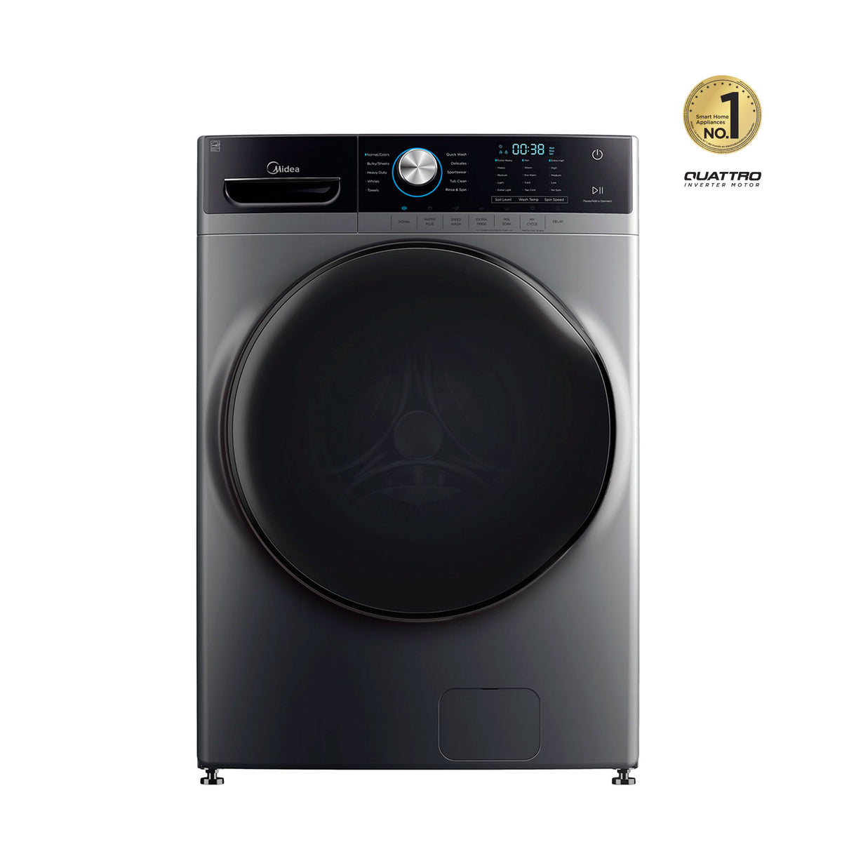 Lavadora Carga Frontal Midea Titan Wash 21Kg Silver