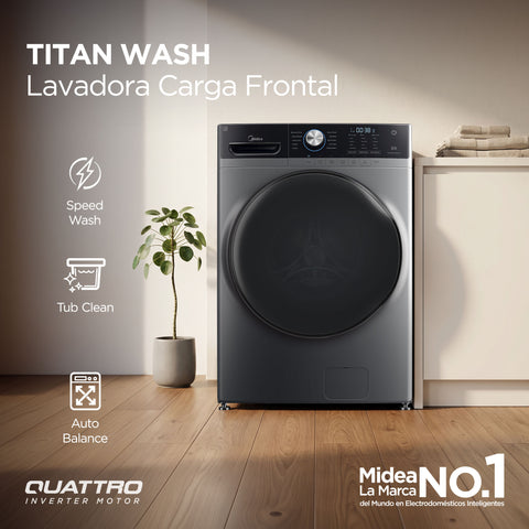 Lavadora Carga Frontal Midea Titan Wash 21Kg Silver