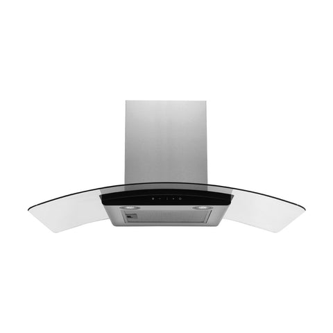 Campana Decorativa de Pared 36 Midea Vidrio Templado Curvo