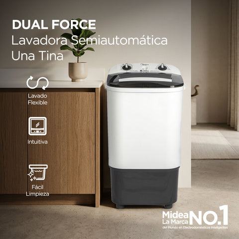 Lavadora Semiautomatica Una tina 10 Kg Midea  MLTS101M2SGDW