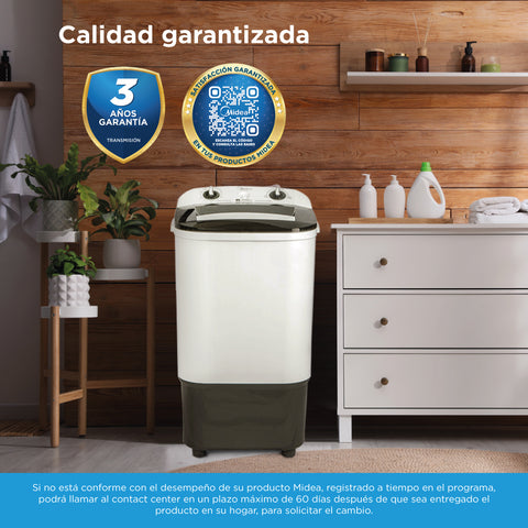 Lavadora 10 kg Midea  MLTS101M2SGDW