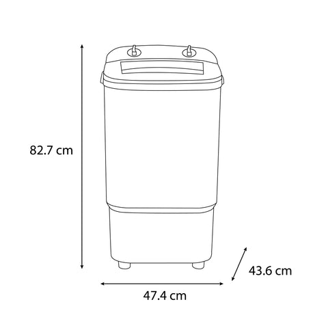 Lavadora Semiautomatica Una tina 10 Kg Midea  MLTS101M2SGDW