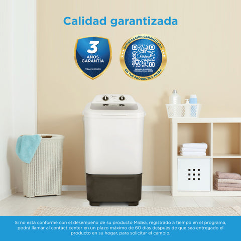 Lavadora Midea 13 kg Manual Blanca